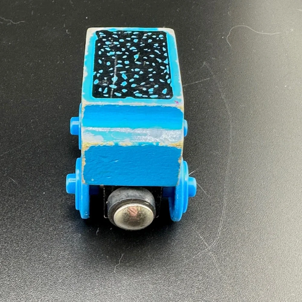 Vtg 1996 Thomas Wooden Railway Gordon Tender #4 Blue‎ Coal Train Britt Allcroft